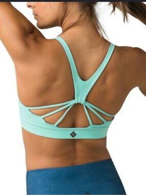 Prana Momento Bra in Aqua Blue | Size Medium